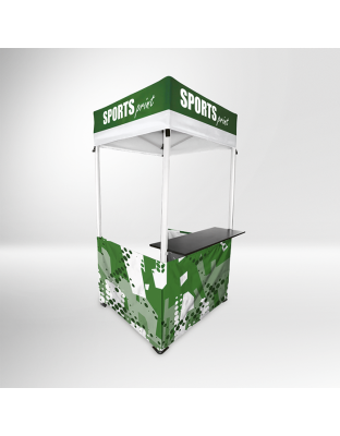 1x1 Aluminium Kiosk with Shelf