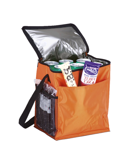 12 Can Cooler with 2 Exterior Pockets 70D PEVA Lining